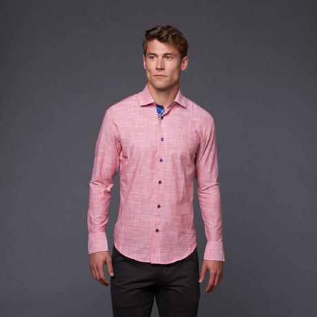 Button Up Shirt // Red + Blue (XL)