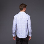 Button Up Shirt // Blue Pattern (2XL)