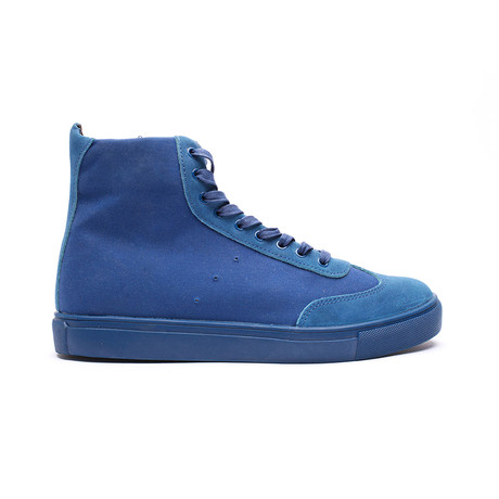 Champion High Top // Blue Canvas + Suede (US: 7)