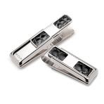 Monterey Rhodium Alligator 2 Pocket Money Clip