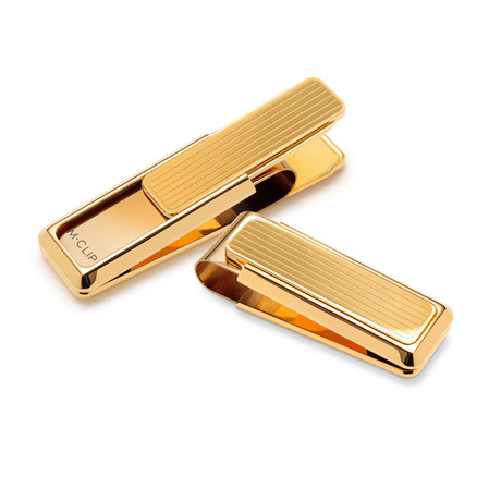 New Yorker Gold Channeled Slide Money Clip