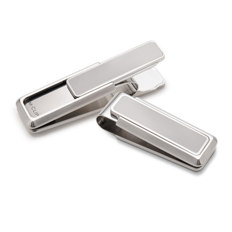 Stainless Brushed With Polished Border Money Clip