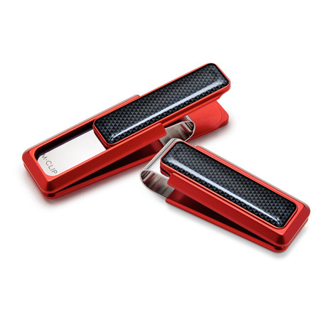 Red Anodized Money Clip