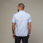 Chambray Print Shirt // Light Blue (M)