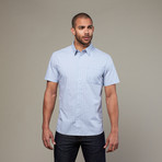 Chambray Print Shirt // Light Blue (M)