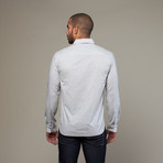 Muted Horizontal Stripe Shirt // Light Grey (2XL)