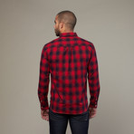 Retro Dobby Plaid Shirt // Red (XL)