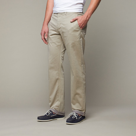 Flat Front Chino // Khaki (28WX32L)