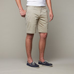 Flat Front Chino Shorts // Khaki (28WX32L)