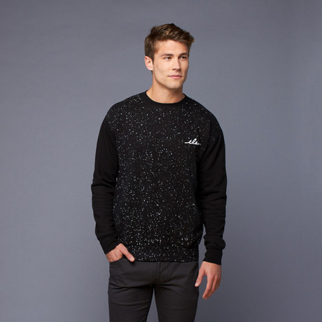 Splatter Crewneck Sweatshirt // Black (S)