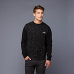 Splatter Crewneck Sweatshirt // Black (S)