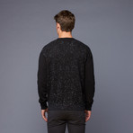 Splatter Crewneck Sweatshirt // Black (S)