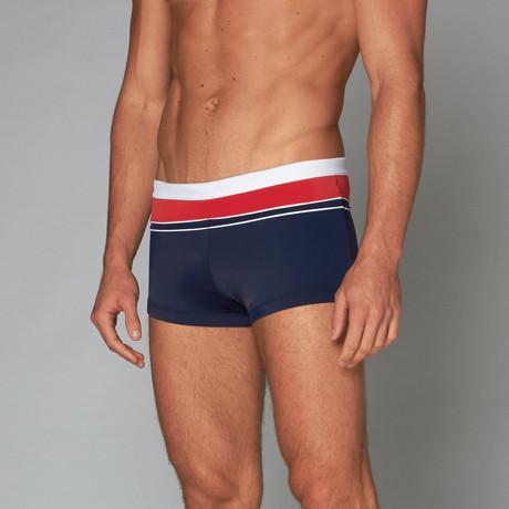 Marino Swim Trunk // Navy + Red + White (S)