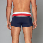 Marino Swim Trunk // Navy + Red + White (L)