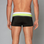 Marino Swim Trunk // Black + Citrus + White (M)