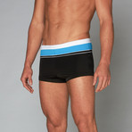 Marino Swim Trunk // Black + Sky + White (S)