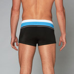 Marino Swim Trunk // Black + Sky + White (S)