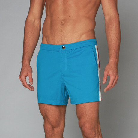 Tofino Swim Short // Turquoise + Red (S)