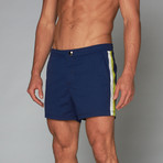 Tofino Swim Short // Navy + Citrus (S)