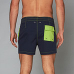 Madeira Swim Short // Navy + Citrus (L)