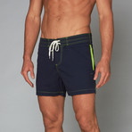 Madeira Swim Short // Navy + Citrus (L)