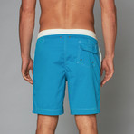 Mortiz Board Short // Turquoise + White (M)