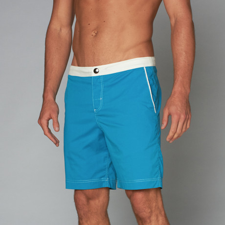 Mortiz Board Short // Turquoise + White (S)