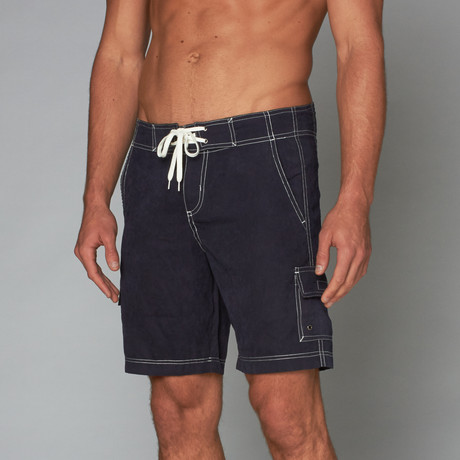 Maverick Board Short // Navy + White (S)