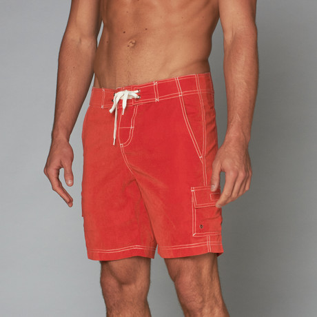 Maverick Board Short // Red + White (S)