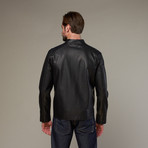 Urban Republic // Moto Topstitch Sleeve Jacket // Black (S)