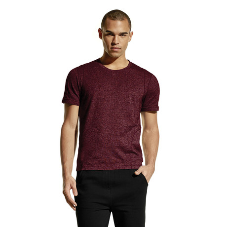 Gauge Short Sleeve Crew Neck // Heather Zinfandel (S)