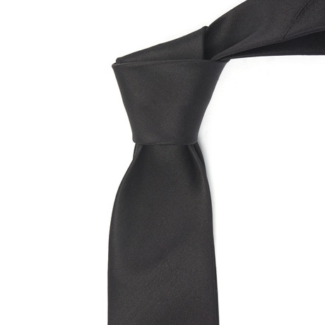 Silk Tie // Black Stripe