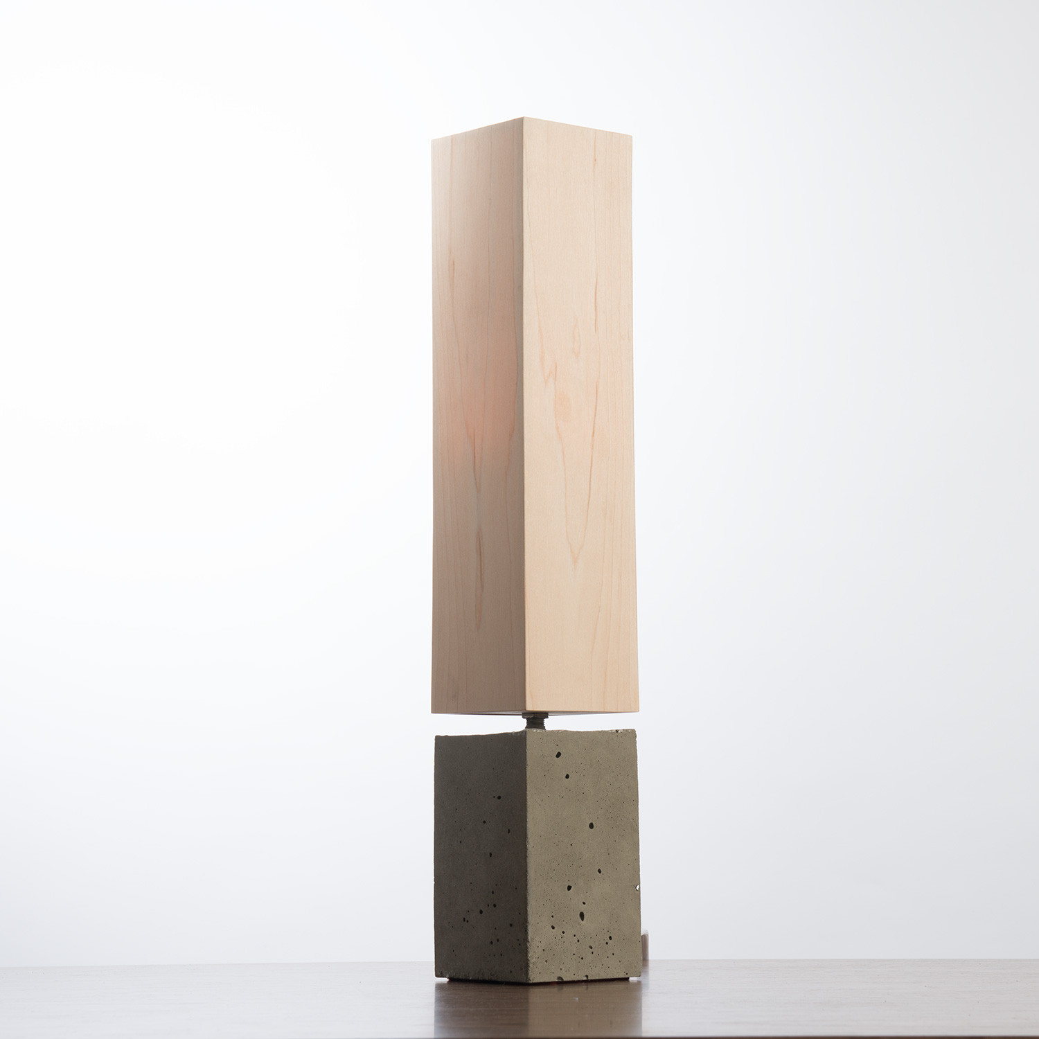 Petite Table Lamp (Concrete Base with Wood Veneer Shade) - Your Nest ...