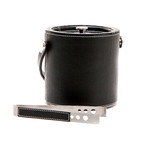 Sora Leather Ice Bucket & Tongs