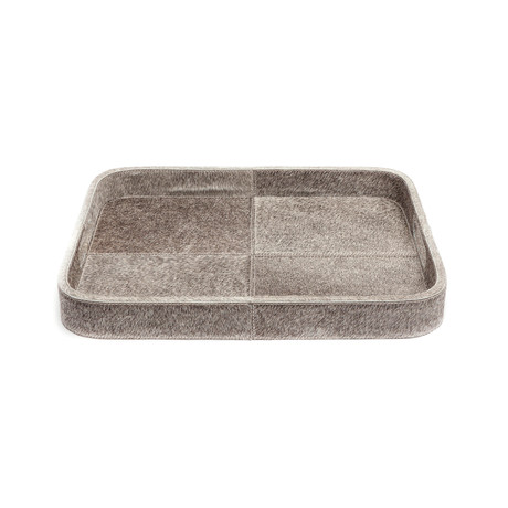 Browmley Cowhide Tray (Gray)