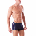 Mykonos Swim Trunk // Navy + Red (S)