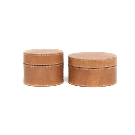 Leon Round Boxes // Set of 2