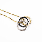 Triple Cog Chain Necklace (Gold)