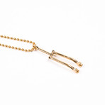 Union Bike Fork Necklace (Gold)