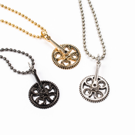 Union Crank Set Necklace (Gold)