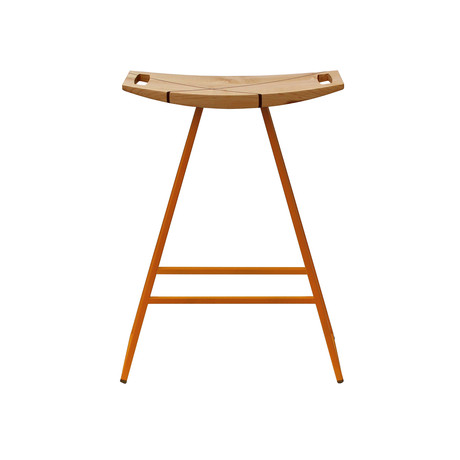 Roberts Counter Stool With Inlay // Maple (Green)