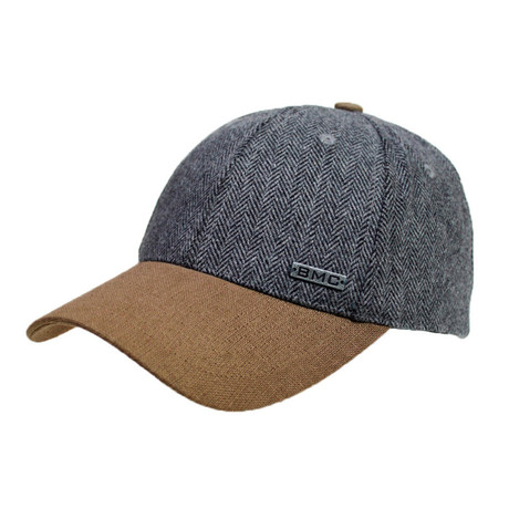 The Senna // Grey Herringbone + Canvas