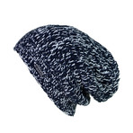 The Gloze Slouchy Beanie // Navy & White Marl