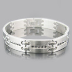 Stainless Steel CZ Link Bracelet