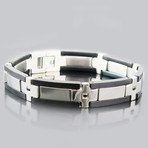 Black CZ Modern Link Bracelet