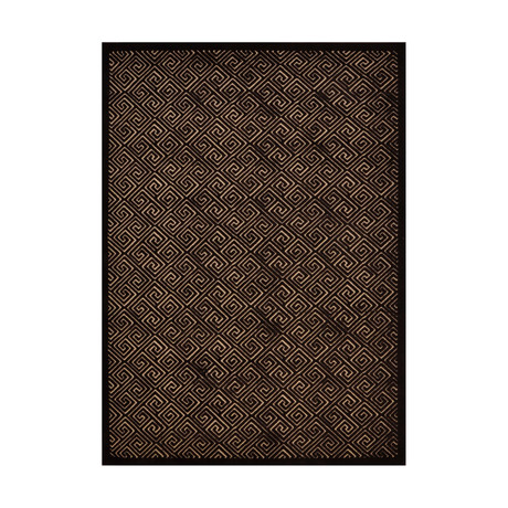 Ultima Collection UL323 // Beige & Black (5'3"L x 7'3"W)