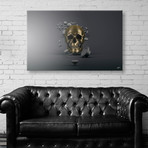 Gold Skull // Stretched Canvas (24"W x 16"H x 1.5"D)