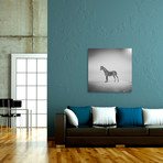 Zebra Mist // Stretched Canvas (16"W x 16"H x 1.5"D)