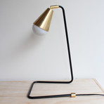 Signature Steel and Brass Desk Lamp