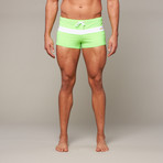 Ibiza Colorblock Swim Brief // Lime/White (XS)